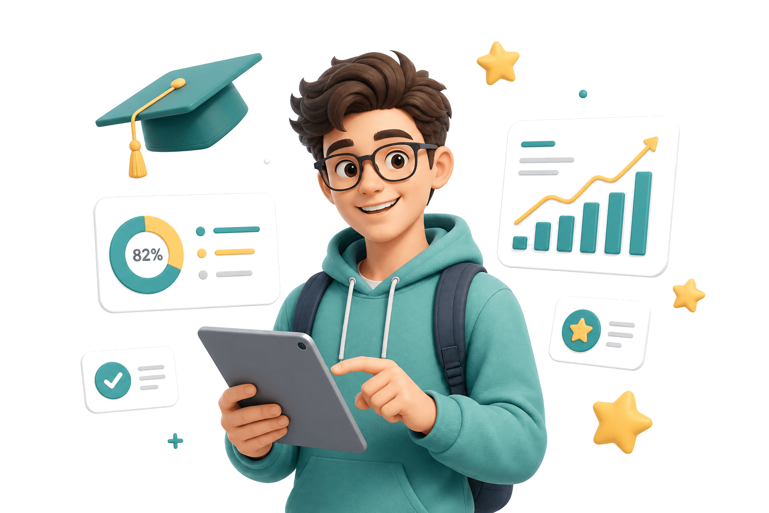 Student learning with personalized exam prep